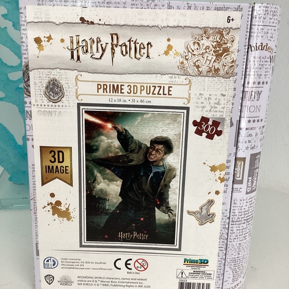 Harry Potter 3D Image 300 pc Puzzle 9.5”x7.5” Tin Book Storage Tin Box - Picture 8 of 10